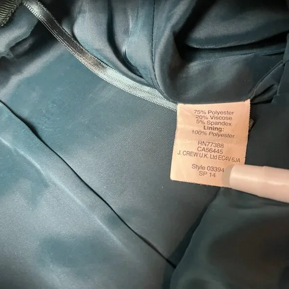 J. Crew Women Size 00 Green A Lined Fluted Mini Skirt Style 03394 - Picture 6 of 7